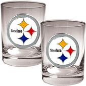 NFL Pittsburgh Steelers 2 piece Rocks Glass Set