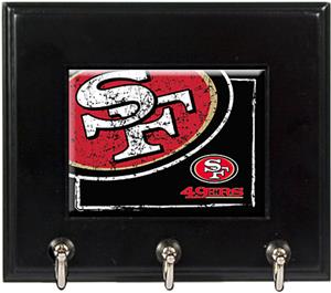 NFL San Francisco 49ers Wood Keyhook Rack