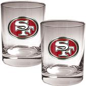 NFL San Francisco 49ers 2 piece Rocks Glass Set