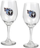 NFL Tennessee Titans 2 Piece Wine Glass Set