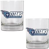 NFL Tennessee Titans 2 piece Rocks Glass Set