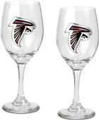 NFL Atlanta Falcons 2 Piece Wine Glass Set