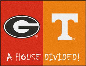 Fan Mats Georgia/Tennessee House Divided Mat