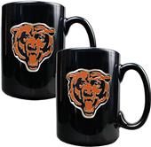 NFL Chicago Bears Black Ceramic Mug (Set of 2)
