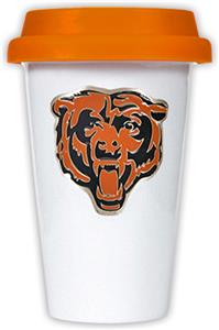 NFL Chicago Bears Ceramic Cup with Orange Lid
