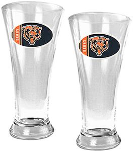 NFL Chicago Bears 2 Piece Pilsner Glass Set