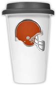 NFL Cleveland Browns Ceramic Cup with Black Lid