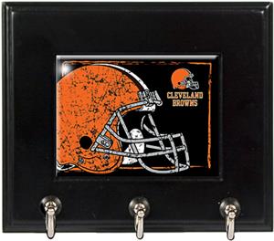 NFL Cleveland Browns Wood Keyhook Rack