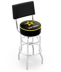 United States Army Double-Ring Back Bar Stool