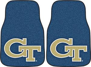 Fan Mats Georgia Tech Black Carpet Car Mats