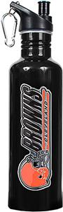 NFL Cleveland Browns Black Stainless Water Bottle