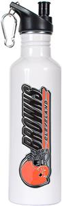 NFL Cleveland Browns White Stainless Water Bottle