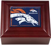 NFL Denver Broncos Mahogany Keepsake Box