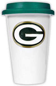 NFL Green Bay Packers Ceramic Cup with Green Lid