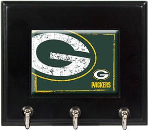 NFL Green Bay Packers Wood Keyhook Rack