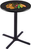 Chicago Blackhawks NHL Blk Pub Table X Style Base