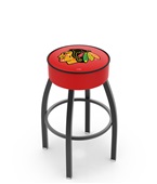 Chicago Blackhawks Red NHL Blk or Chrome Bar Stool