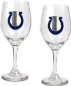 NFL Indianapolis Colts 2 Piece Wine Glass Set