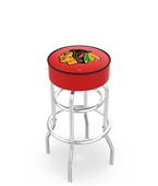 Chicago Blackhawks Red NHL Double-Ring Bar Stool