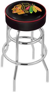 Chicago Blackhawks Blk NHL Double-Ring Bar Stool