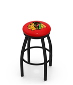 Chicago Blackhawks Red NHL Flat Ring Blk Bar Stool