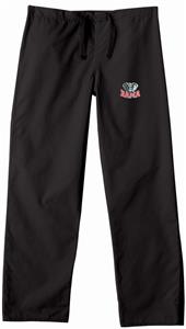 Univ of Alabama Elephant Black Scrub Pants