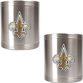 NFL New Orleans Saints Stainless Steel Can Holders