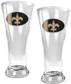 NFL New Orleans Saints 2 Piece Pilsner Glass Set