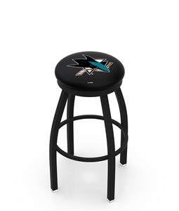 San Jose Sharks NHL Flat Ring Blk Bar Stool