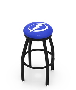 Tampa Bay Lightning NHL Flat Ring Blk Bar Stool