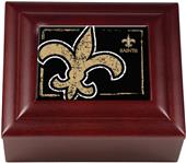 NFL New Orleans Saints Mahogany Keepsake Box