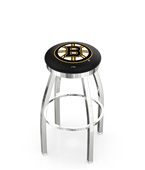 Boston Bruins NHL Flat Ring Chrome Bar Stool Boston Bruins NHL Flat Ring Chrome Bar Stool
