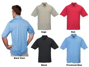 TRI MOUNTAIN Montecito Polyester Tonal Plaid Polo
