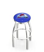 Colorado Avalanche NHL Flat Ring Chrome Bar Stool Colorado Avalanche NHL Flat Ring Chrome Bar Stool