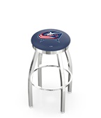 Columbus Blue Jackets Flat Ring Chrome Bar Stool Columbus Blue Jackets Flat Ring Chrome Bar Stool