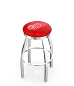 Detroit Red Wings NHL Flat Ring Chrome Bar Stool Detroit Red Wings NHL Flat Ring Chrome Bar Stool