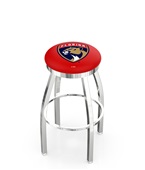 Florida Panthers NHL Flat Ring Chrome Bar Stool