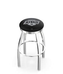 Los Angeles Kings NHL Flat Ring Chrome Bar Stool