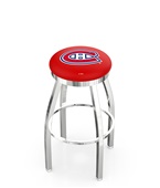 Montreal Canadiens NHL Flat Ring Chrome Bar Stool Montreal Canadiens NHL Flat Ring Chrome Bar Stool