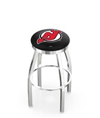 New Jersey Devils NHL Flat Ring Chrome Bar Stool New Jersey Devils NHL Flat Ring Chrome Bar Stool