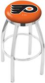 Philadelphia Flyers NHL Flat Ring Chrome Bar Stool Philadelphia Flyers NHL Flat Ring Chrome Bar Stool