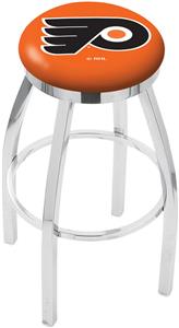 Philadelphia Flyers NHL Flat Ring Chrome Bar Stool