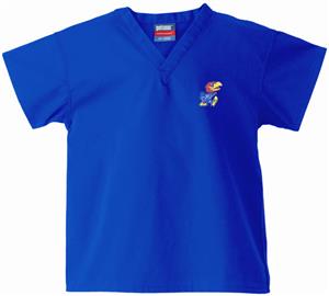 University of Kansas Kid's Royal Scrub Tops