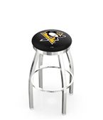Pittsburgh Penguins NHL Flat Ring Chrome Bar Stool