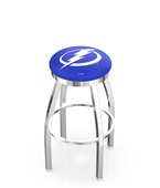 Tampa Bay Lightning NHL Flat Ring Chrome Bar Stool Tampa Bay Lightning NHL Flat Ring Chrome Bar Stool