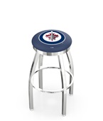 Winnipeg Jets NHL Flat Ring Chrome Bar Stool Winnipeg Jets NHL Flat Ring Chrome Bar Stool