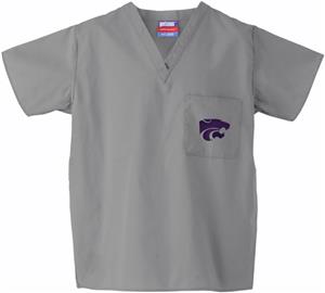 Kansas State University Gray Classic Scrub Tops