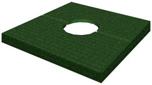 Porter Football Pole Plug - Turf Covered Wood
