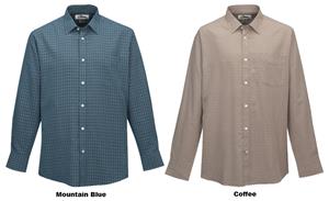 TRI MOUNTAIN Shelford Plaid Microfiber Dress Shirt