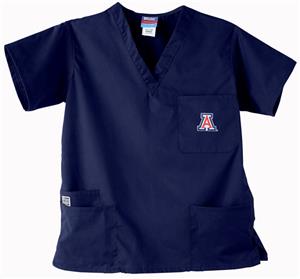 University of Arizona Navy 3-Pocket Scrub Tops